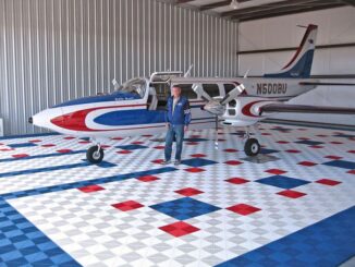 Swisstrax Modular Floor Tiles Installed at Bobby Unser’s Private Hangar in Albuquerque, New Mexico