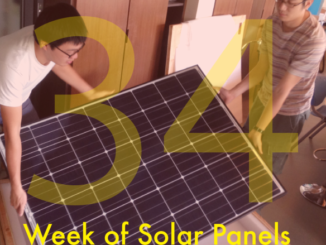 Team Unicode members carefully unload and inspect their solar PV panels received from their PV sponsor, Delta