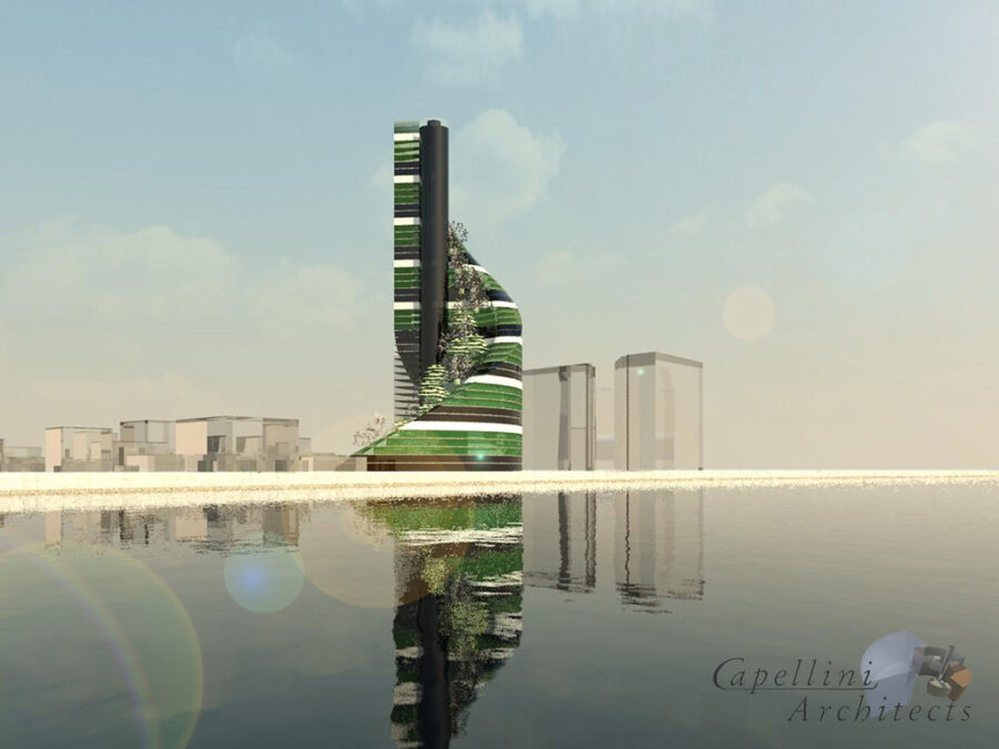 5 Terre Vertical Farm Concept Addresses Urban Population Growth