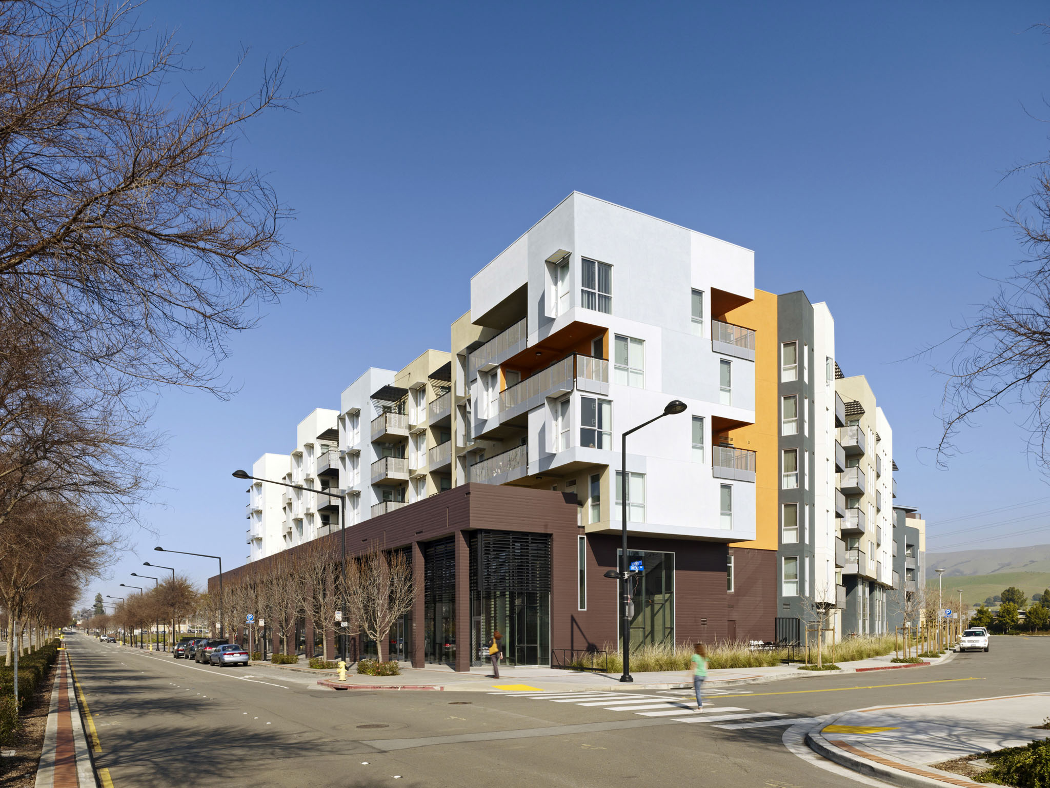 The creation of Station Center Family Housing was enabled by the California Proposition 1C TOD voter-approved bond program. (Photo by Bruce Damonte)