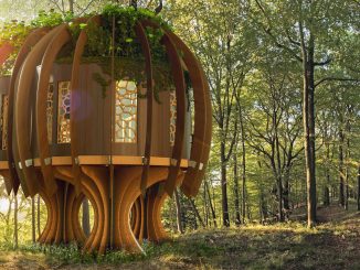 Rendering of the Quiet Tree House by Quiet Mark and John Lewis designed by Blue Forest