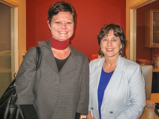 OWADP Member Susan Aiken hosts Kira Gould, co-author of Women in Green: Voices of Sustainable Design, and the OWA Book Circle February meeting at her office Hamilton + Aiken in San Francisco, California.  (Photo courtesy OWADP)