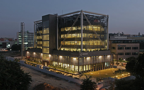 The LEED Platinum Volvo-Eicher Group Headquarters in Gurgaon, India. (Photo courtesy Romi Khosla Design Studio)