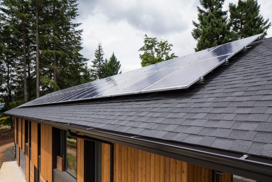 The 9.9 kW solar array will bring the home into “net zero energy” territory, meaning the home should produce as much or more energy than it consumes on an annual basis. (Photo by Jeff Amram)