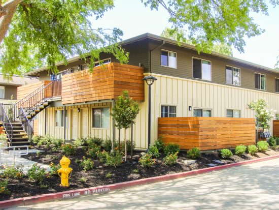 Renovations bring about a fresh look and water efficient landscaping to Clarendon Street Apartments in San Jose, California. (Photo courtesy Arbor Building Group, Inc.)