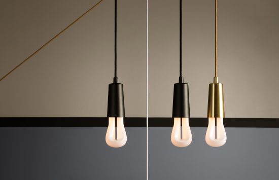 The elegant simplicity of the Plumen 002 LED bulb looks good by itself as well as in a group. (Photo courtesy Plumen)