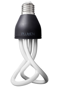 The Plumen 001 CFL bulb is an imaginative re-interpretation of the traditional incandescent light bulb. (Photo courtesy Plumen)