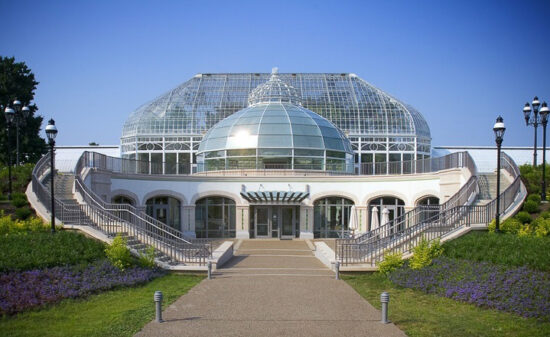 The Phipps Conservatory and Botanical Gardens located in Pittsburgh, Pennsylvania has achieved the Living Building Challenge for its Center for Sustainable Landscapes, as well as LEED Platinum, WELL Building Platinum, and Four Stars Sustainable SITES Initiative. (Photo courtesy Phipps Conservatory and Botanical Gardens)
