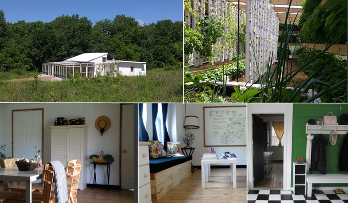 The experimental modular home incrementally built between 2013 and 2015 is the basis for the Eco-Building Toolkit. (Photo courtesy Open Building Institute)
