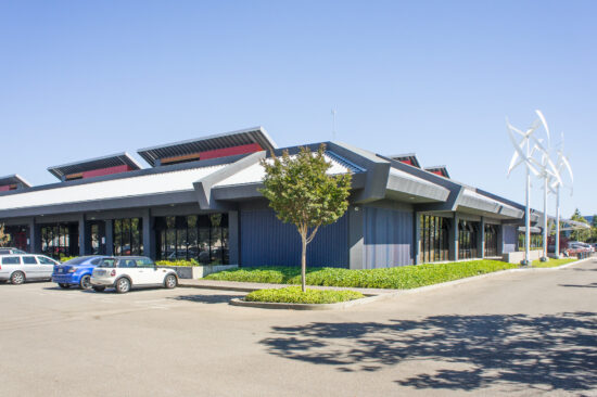 The Zero Net Energy Center in San Leandro, California provides hands-on electrical training for sustainable careers. The building was designed to achieve a 75% energy-use reduction compared to similar existing commercial buildings in the US and a 29% energy-use reduction compared to new commercial construction in California. (Photo by Mignon O’Young)
