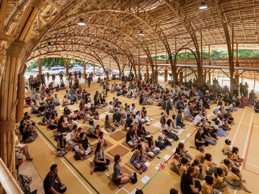 Bamboo Sports Hall with Zero Carbon Footprint 