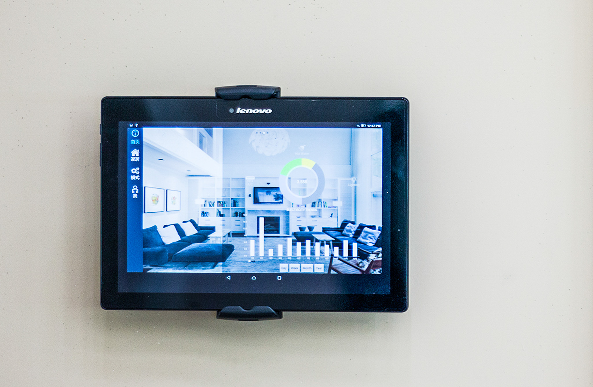 The Smart Home monitoring system in the AYO Smart Home Pilot House monitors the use of water and lighting and solar PV generation. (Photo courtesy AYO Smart Home)