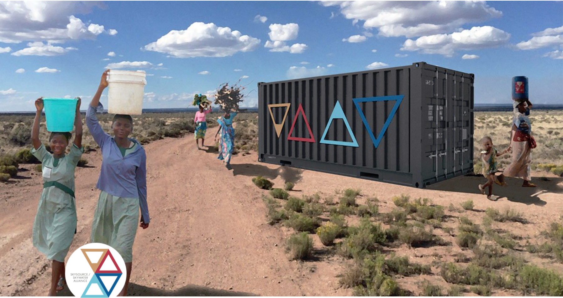 Skywater machines can be installed anywhere and not dependent on rainfall, providing a solution for water self-reliance. (Image courtesy Skysource.org)