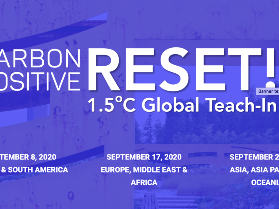 CarbonPositive RESET! 1.5°C Global Teach-In